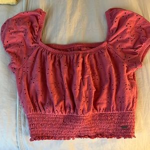 Hollister pink crop top